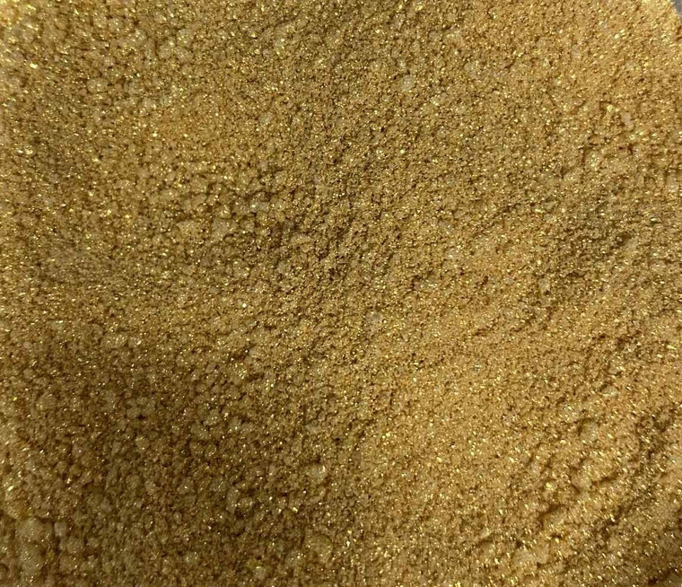 The Cake Mixer Edible Sand 100g – Realistic Beach Cake Decoration, golden edible sand with a sparkling, granular texture for cake decorating.