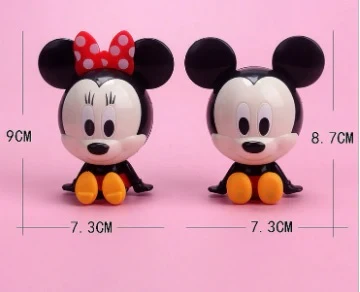 Mickey and Minnie cake decoration figurines sold individually for birthday cakes and themed celebrations
