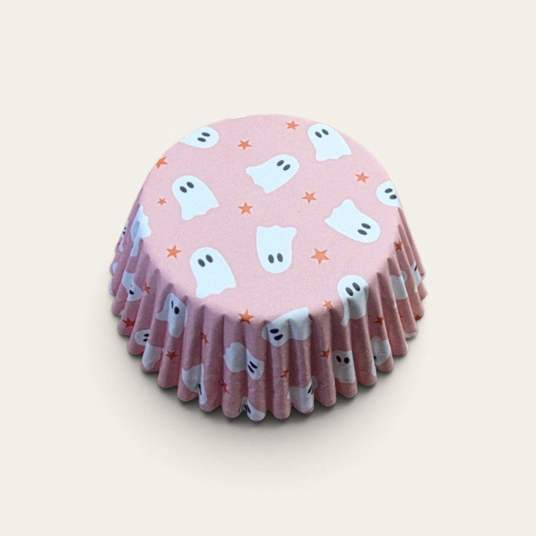 Pastel Halloween cupcake cases in pink purple and black designs – approximately 20 per pack, each design sold separately