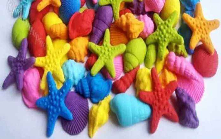 Mini Sea Theme Edible Cake Decorations. 20 Pieces