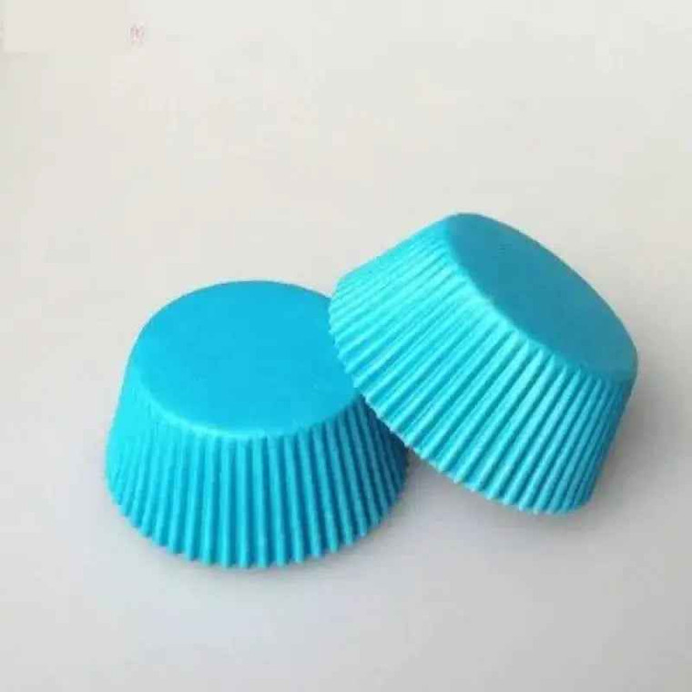 Bright Blue Baking Cup Standard Size x20 Approx
