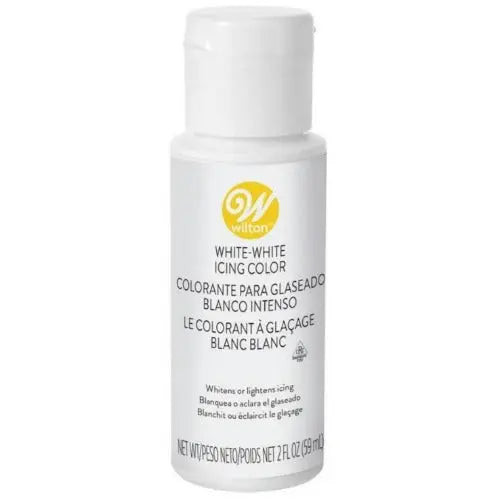 Wilton White-White Icing Colour 59ml bottle for whitening and brightening buttercream and icing