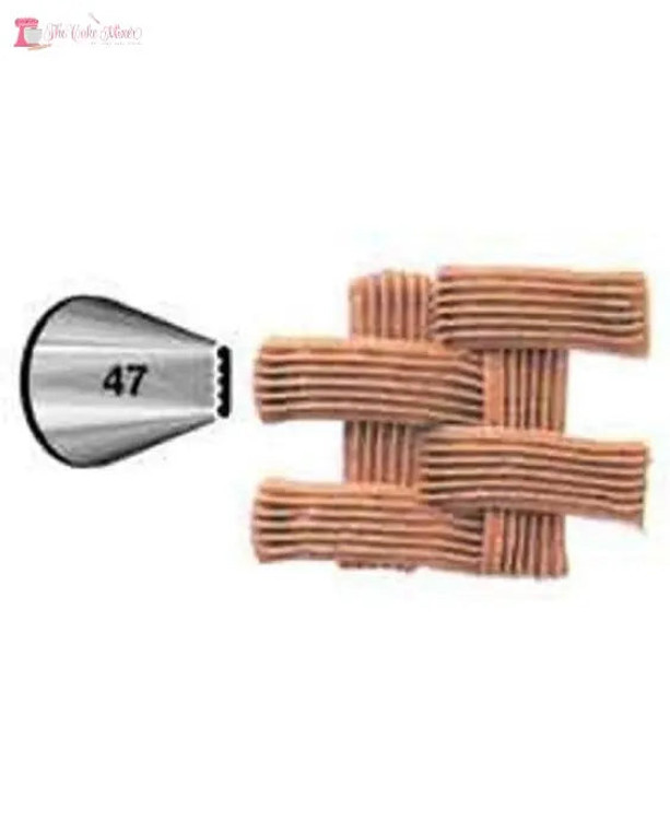 STANDARD WILTON ICING NOZZLE TIP NO 47 BASKETWEAVE