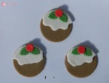 Edible Christmas Pudding Decorations – 6 or 12 Pack - The Cake Mixer