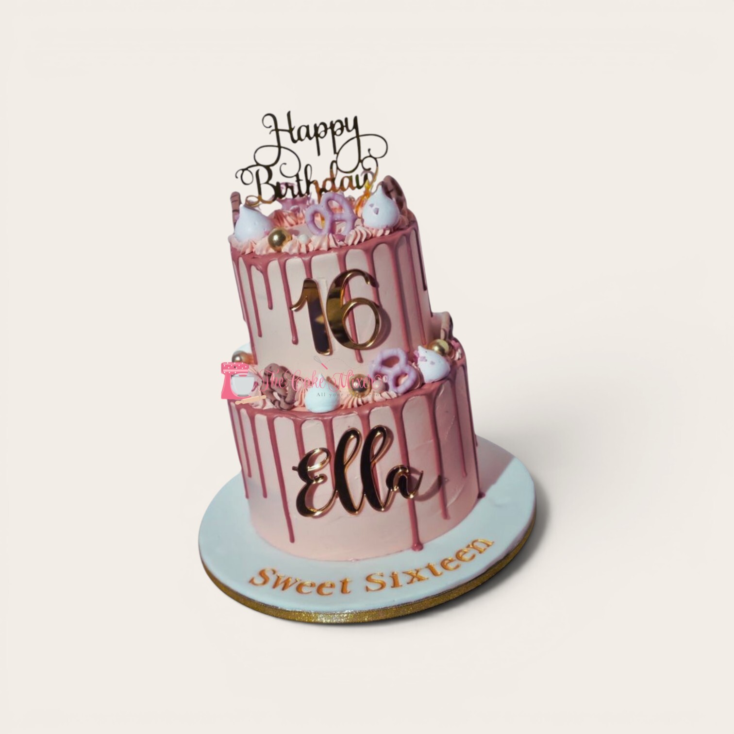 16th birthday buttercream drip cake.jpg