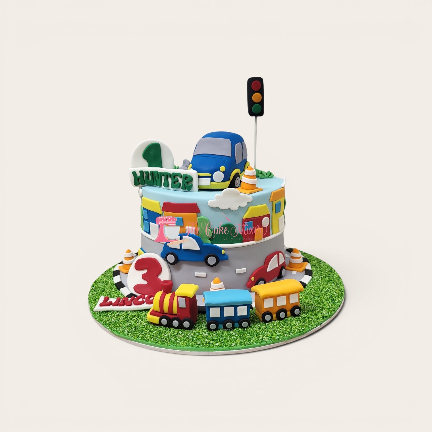 1st birthday transport vehicle cake.jpg