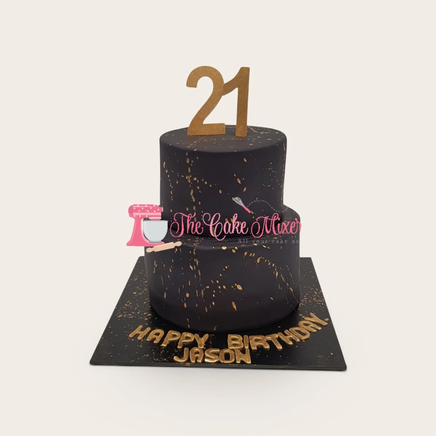 21st birthday black gold cake.jpg