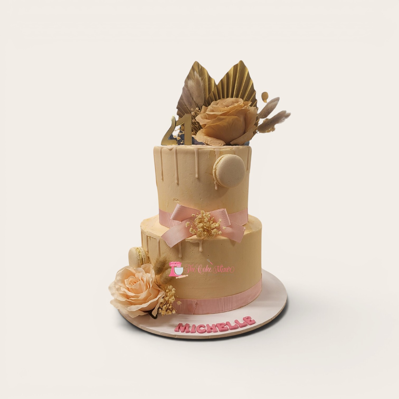 21st birthday cake beige.jpg