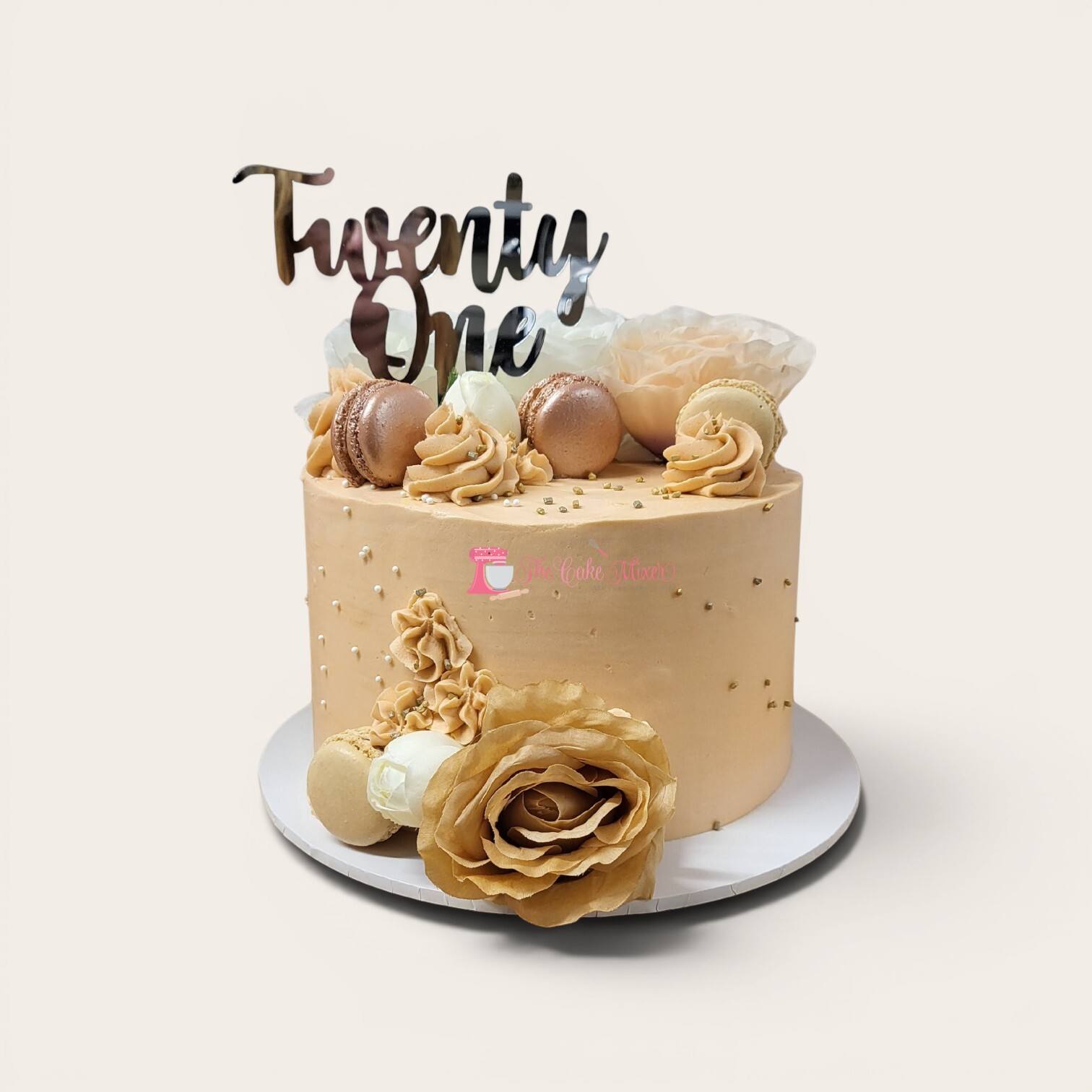 21st birthday cake neutral buttercream.jpg