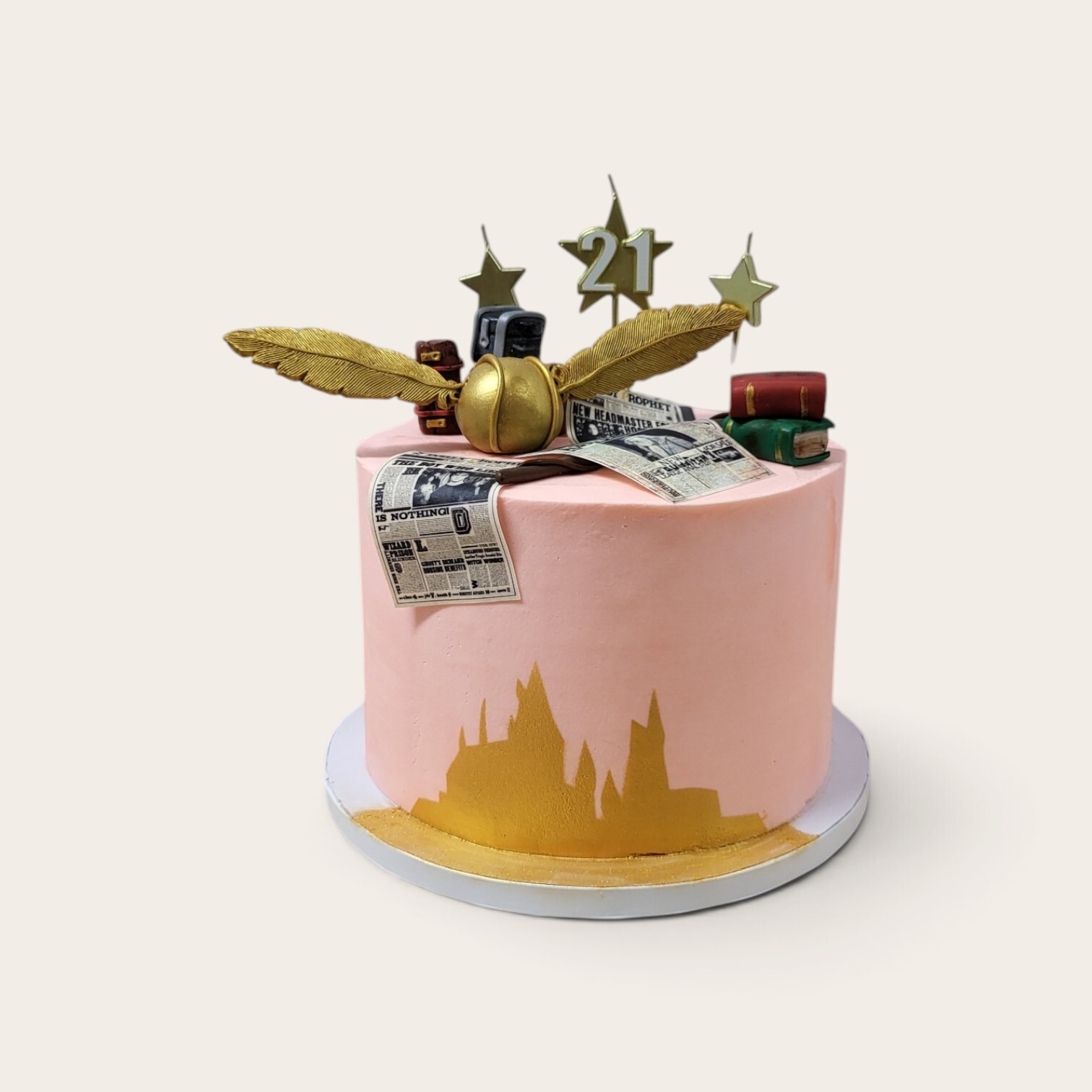 21st pink harry potter cake.jpg