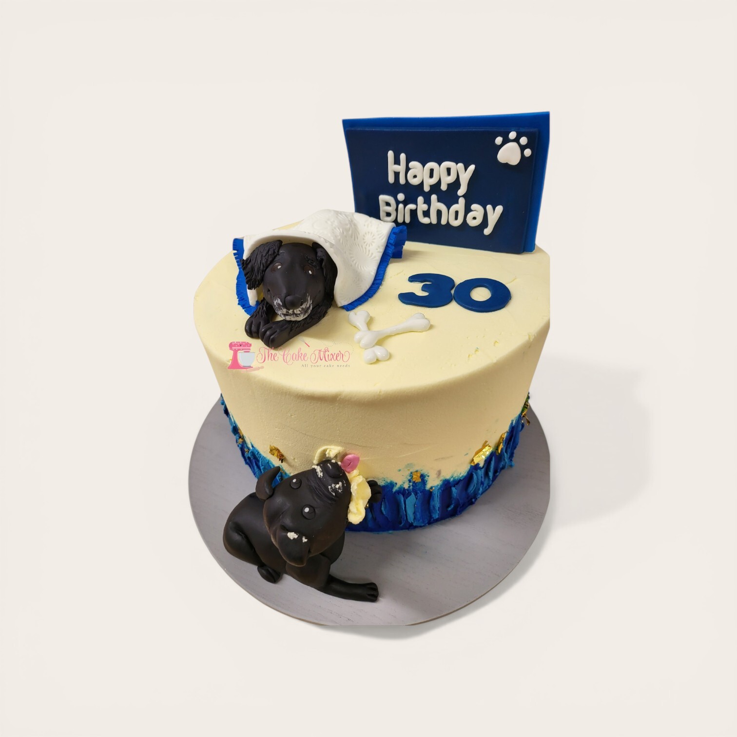 30th birthday cake with 2 dogs.jpg