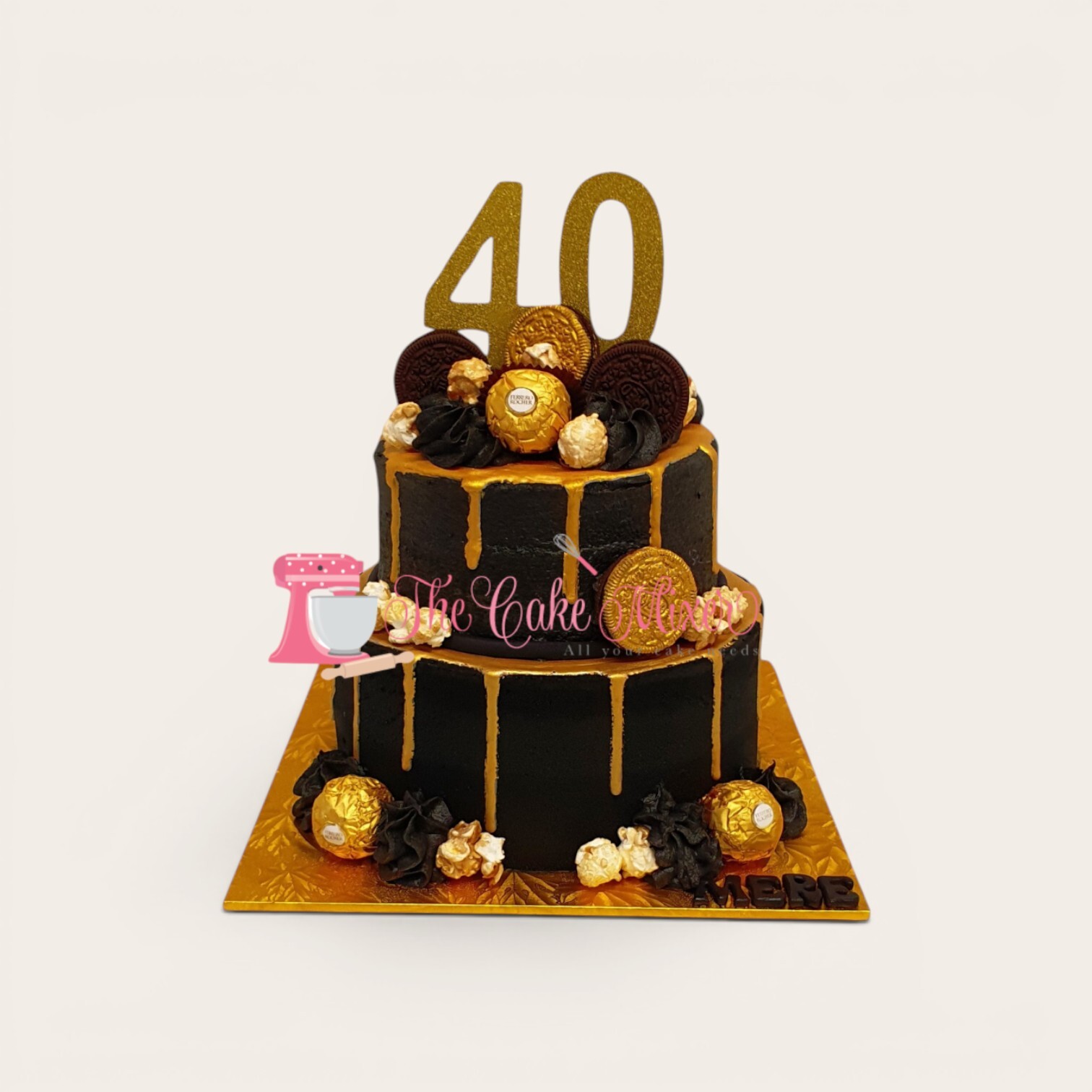 40th birthday black gold drip cake.jpg