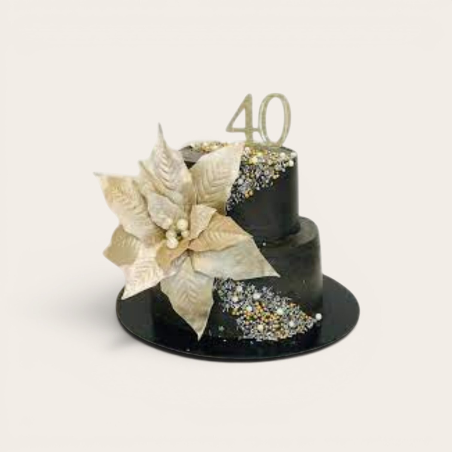 40th birthday black gold flower.jpg