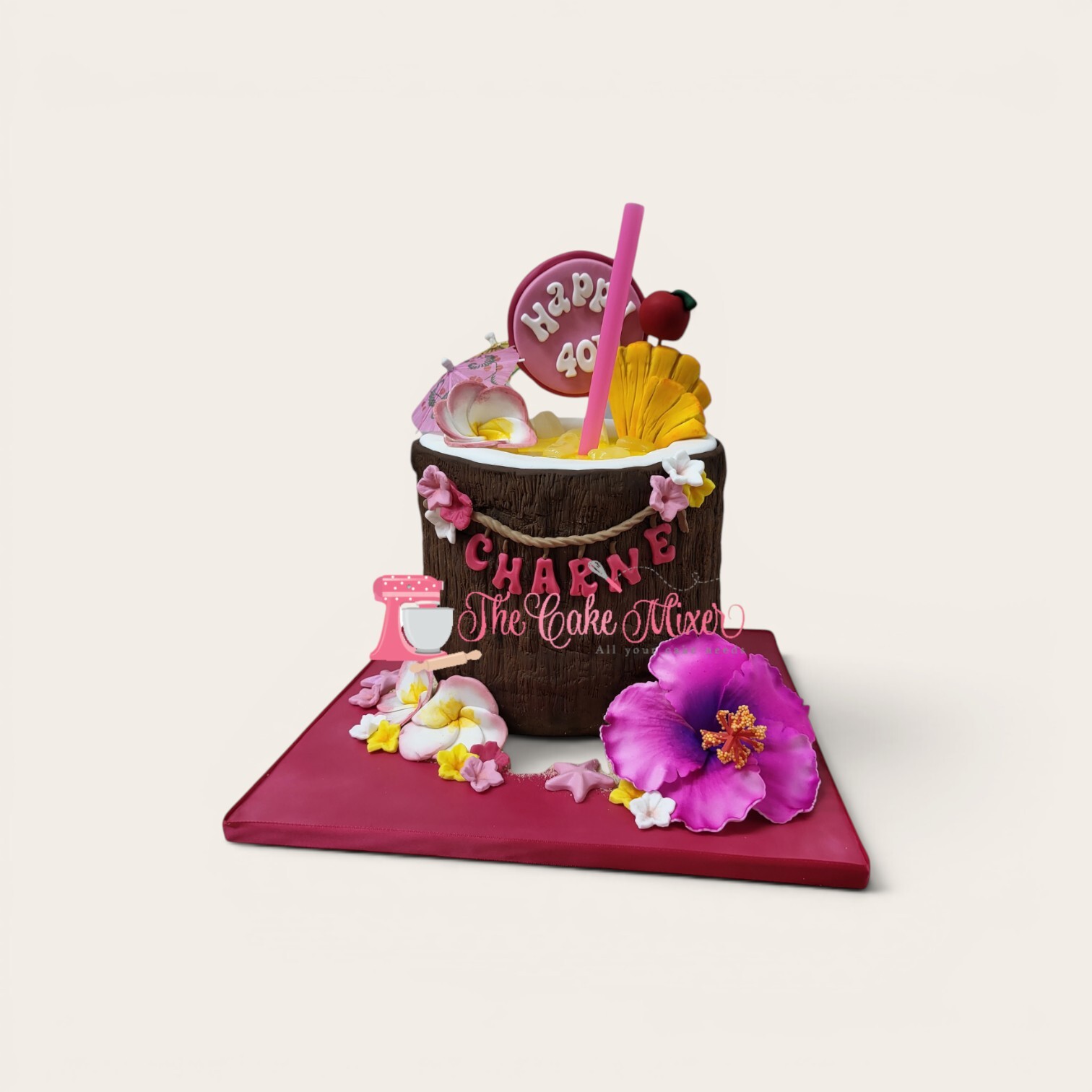 40th birthday cocktail theme cake.jpg