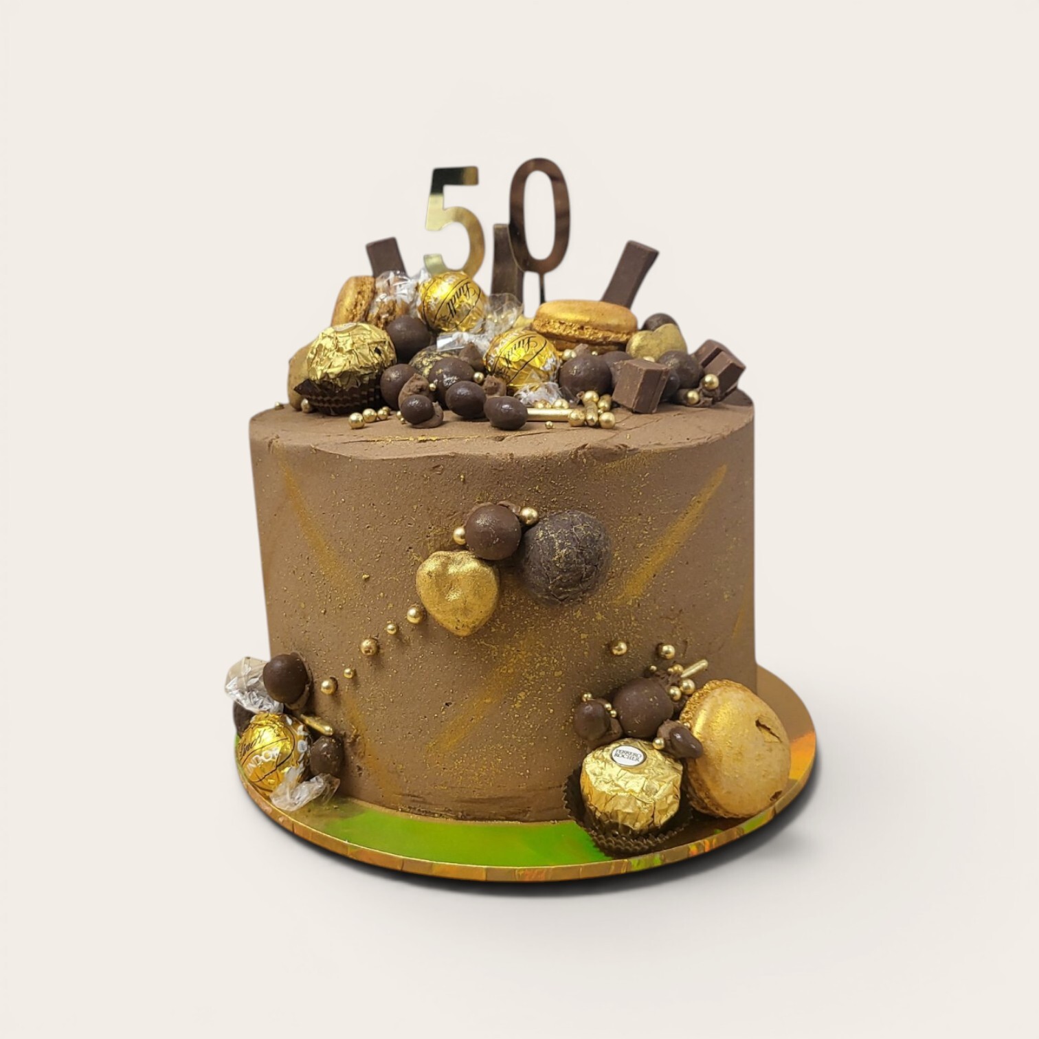 50th birthday brown gold cake.jpg