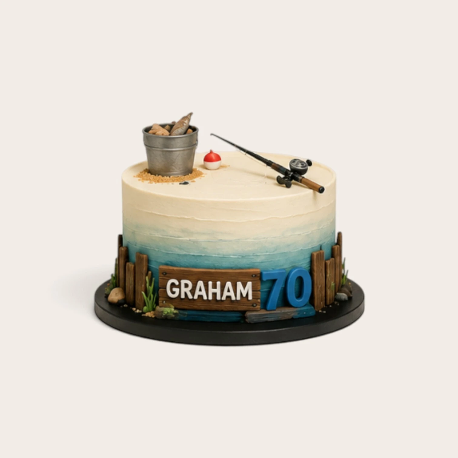 70th simple fishing birthday cak.jpg