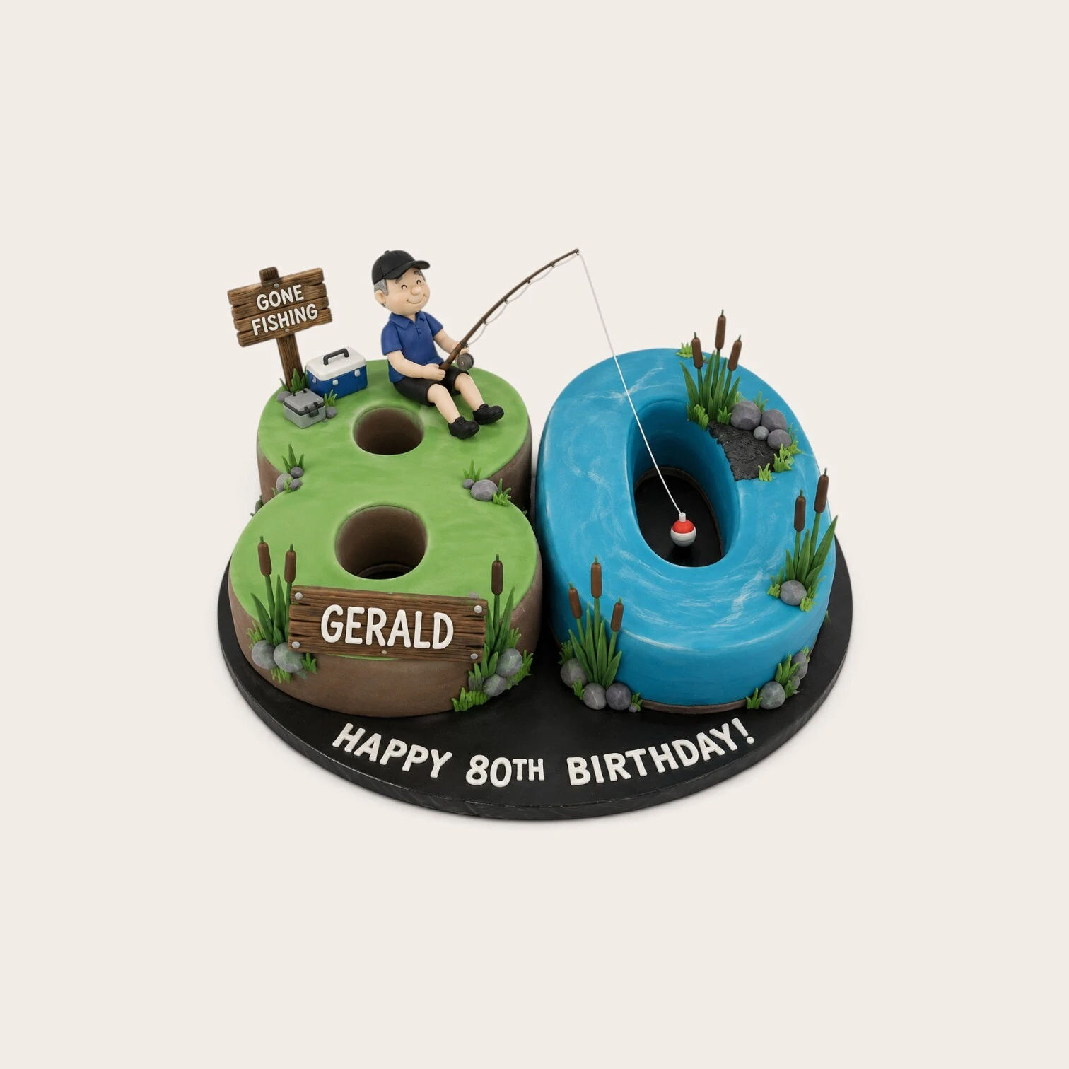 80th shaped fishing birthday cake.jpg