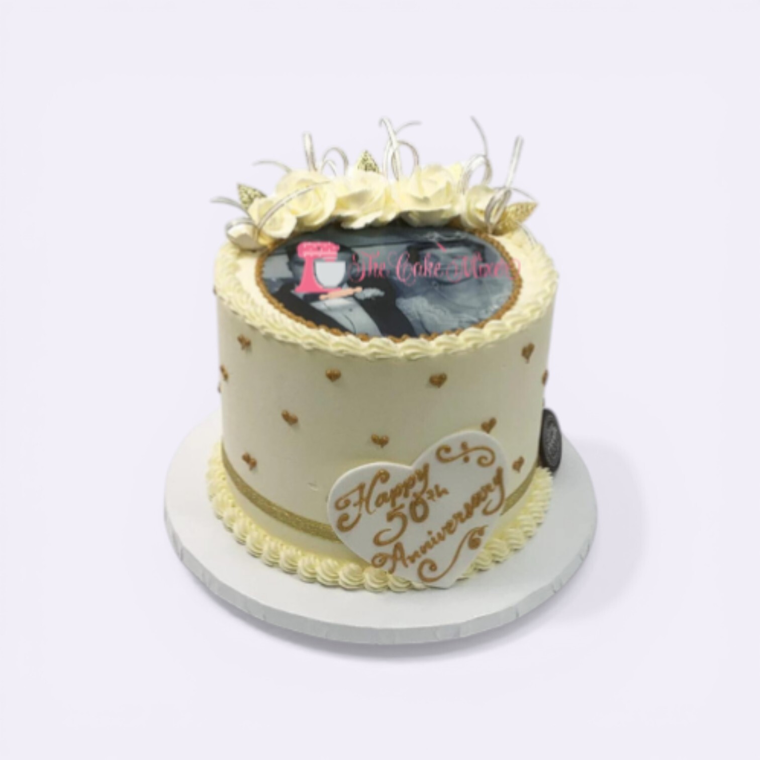 anniversary buttercream edible picture cake