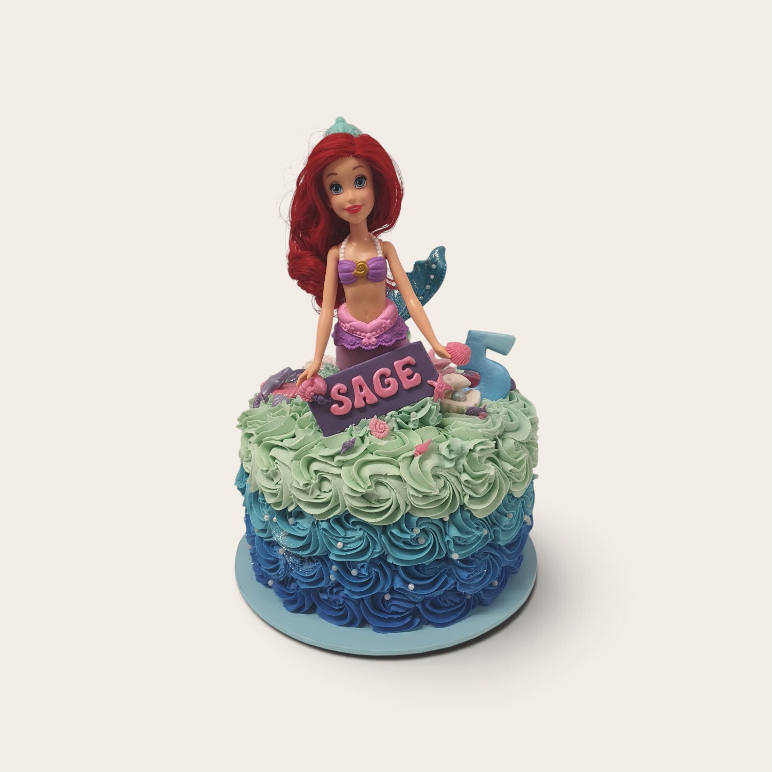 ariel doll mermaid cake.jpg