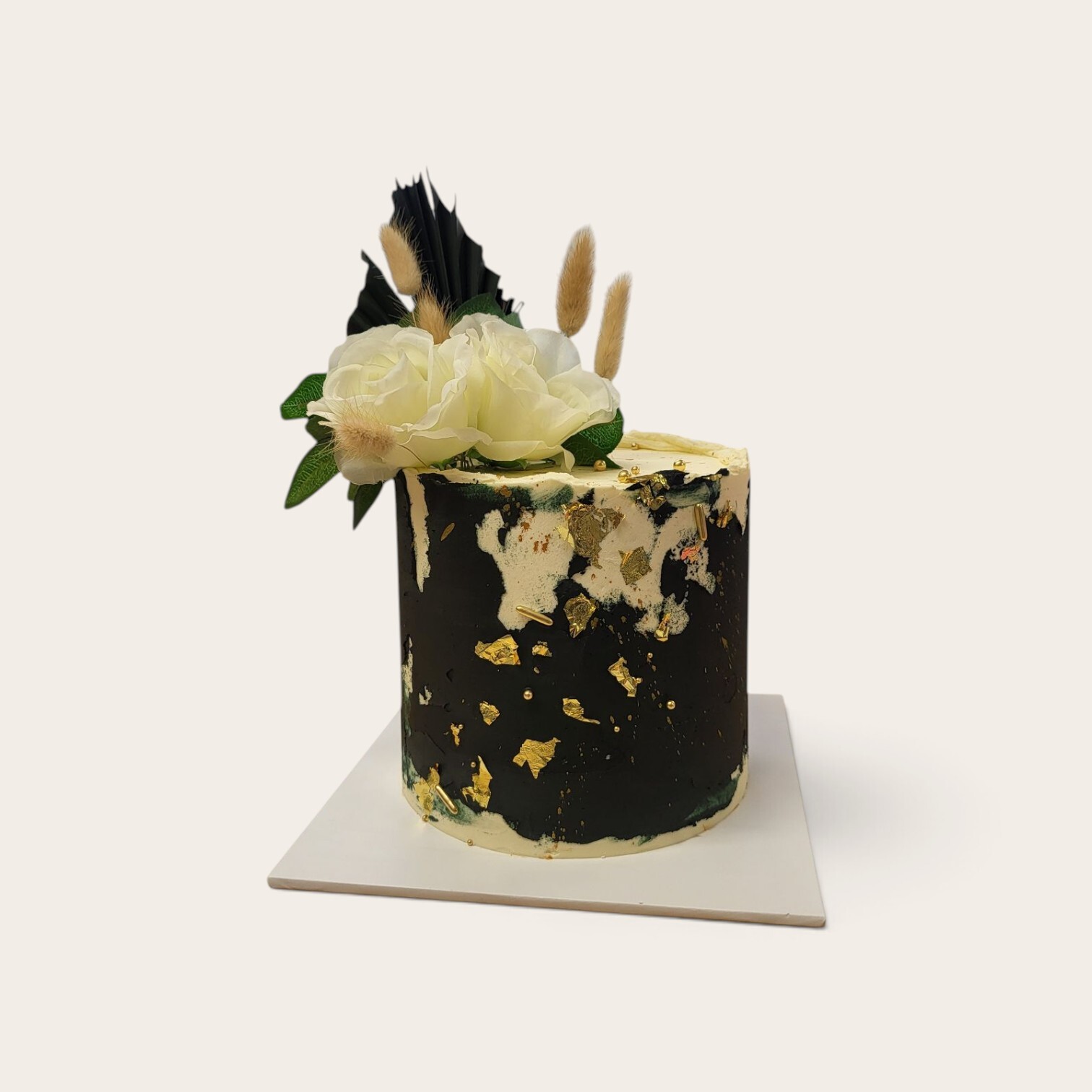 black gold floral cake.jpg