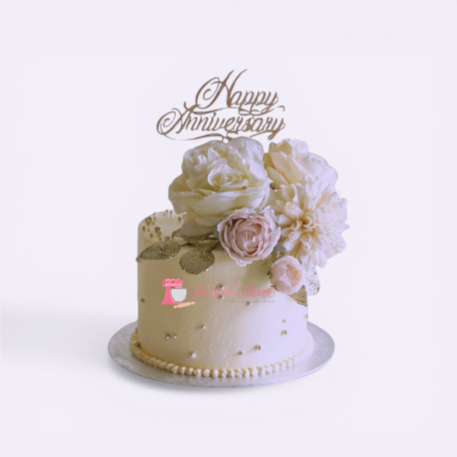 buttercream wedding anniversary cake