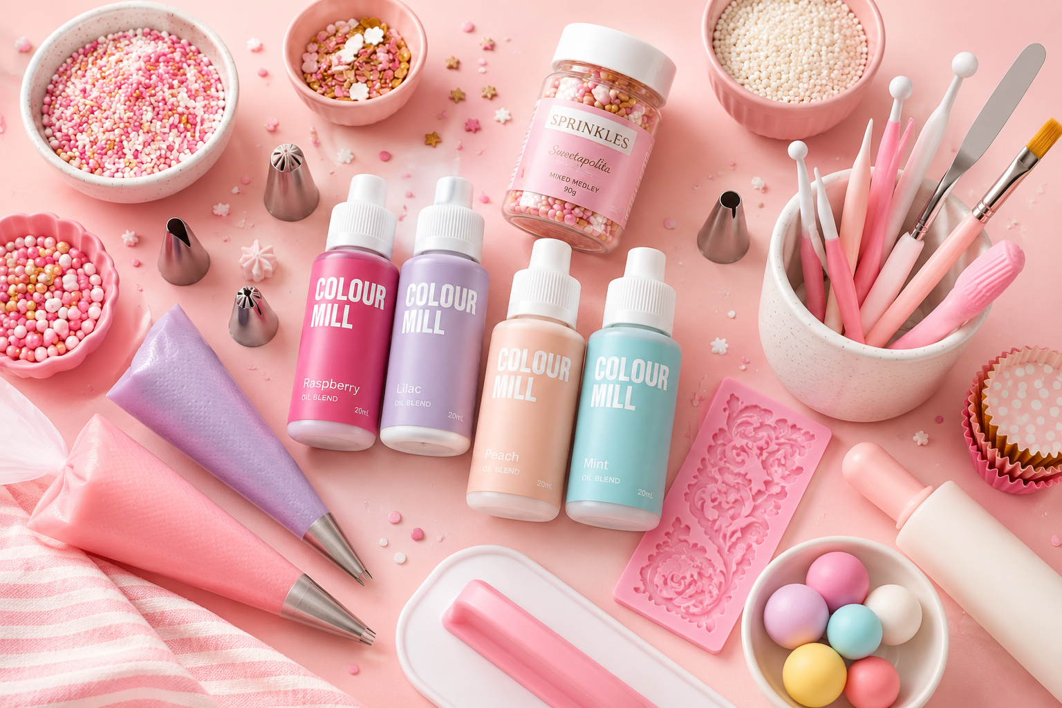 Cake decorating supplies at The Cake Mixer