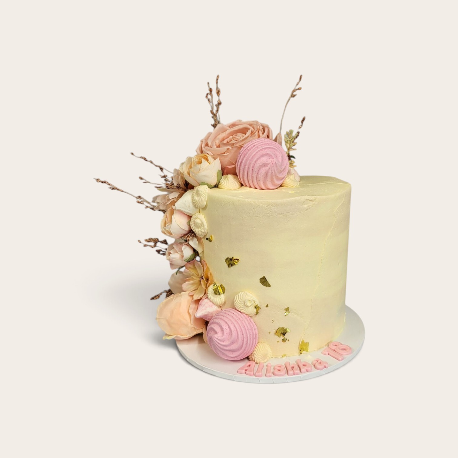 cute floral 30th birthday cake.jpg