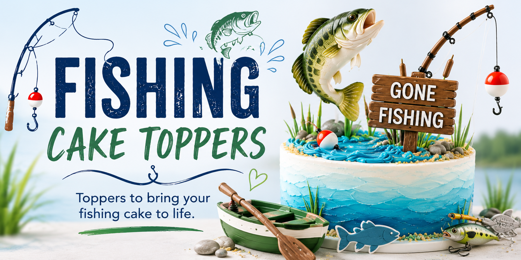 Fishing Cake Toppers