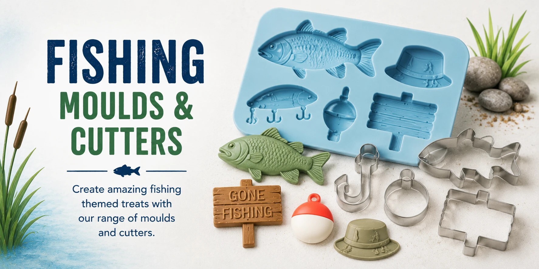 Fishing theme cake cutters and moulds