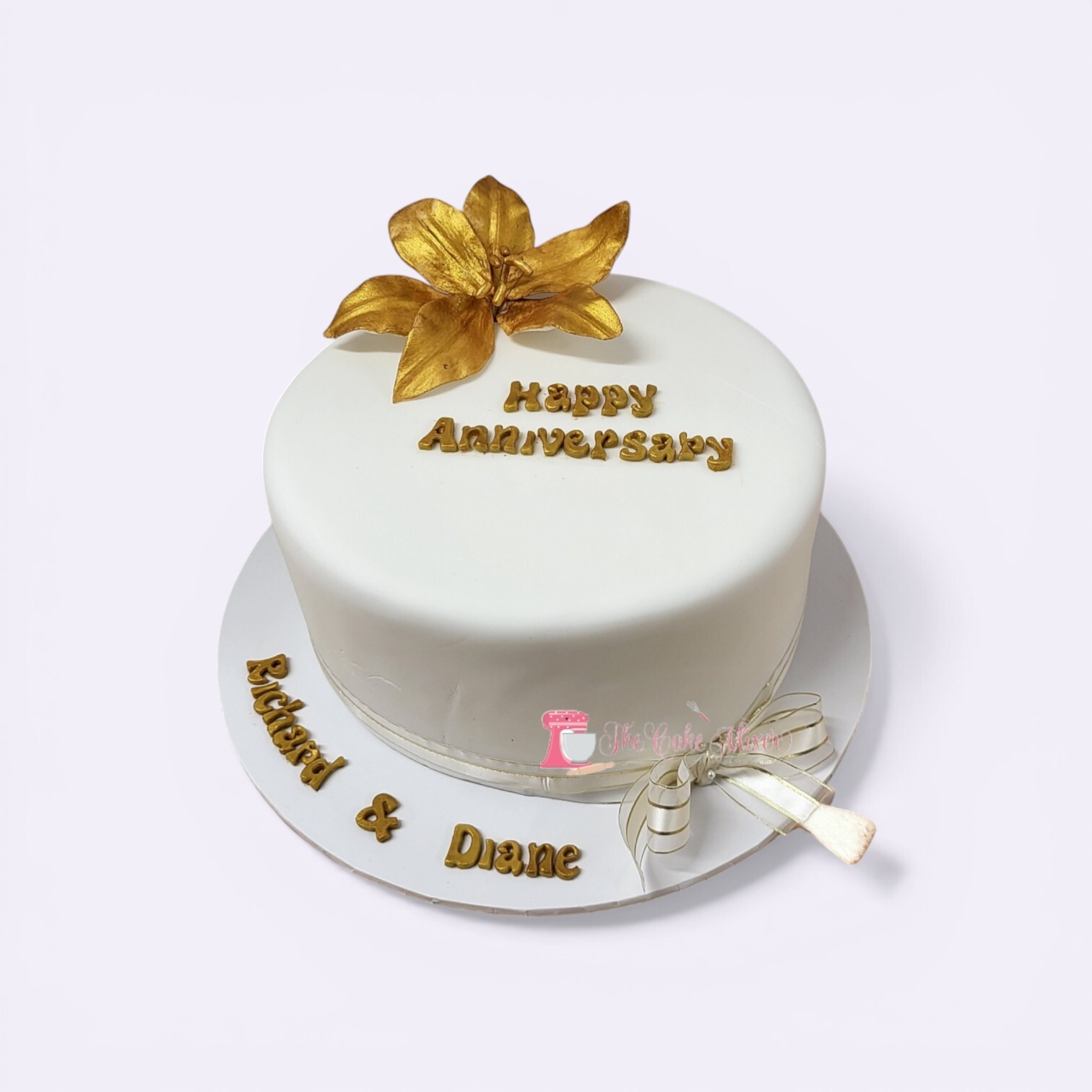 golden anniversary cake