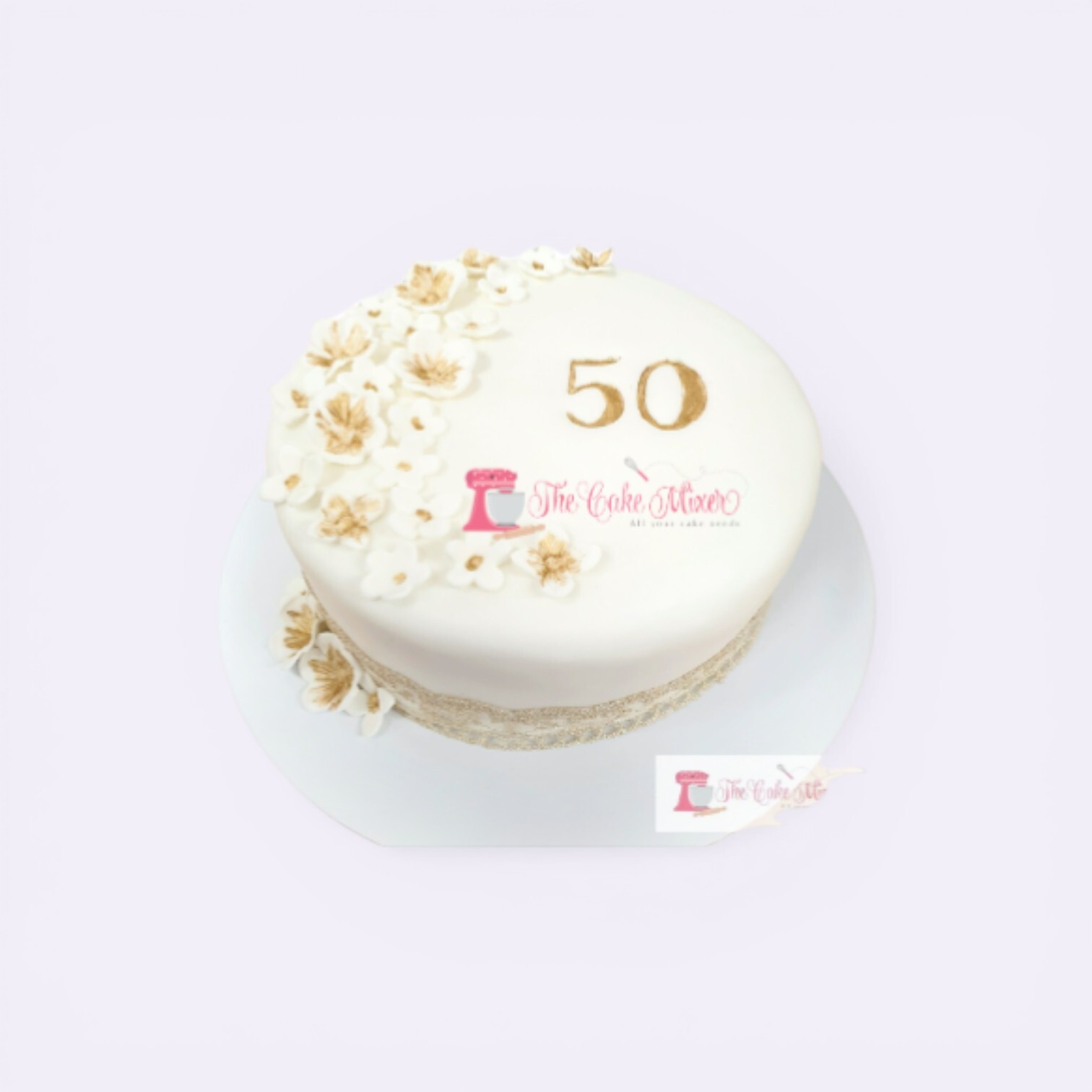 golden wedding anniversary cake