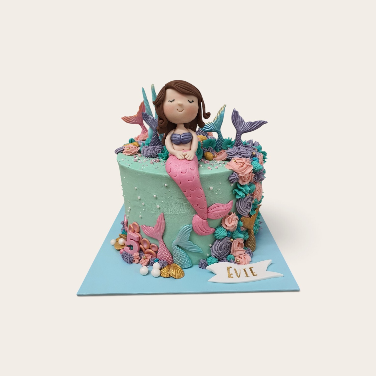 gumpaste mermaid figurine cake.jpg
