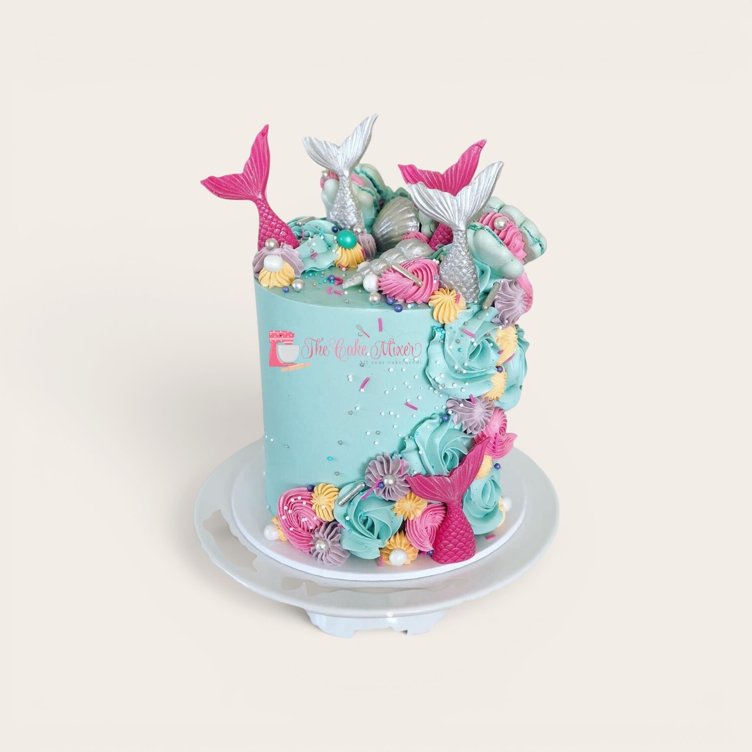 mermaid cake with silver.jpg