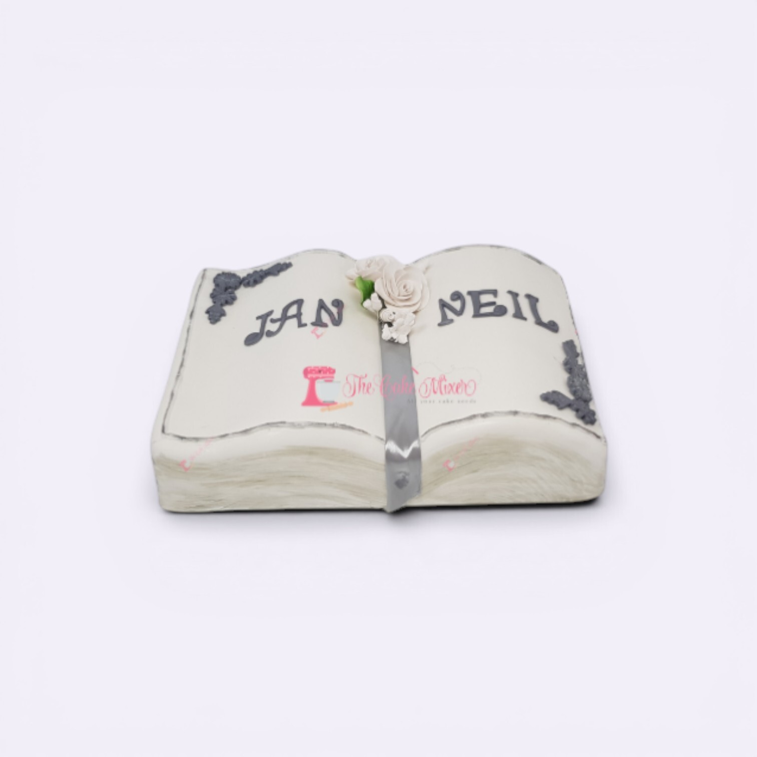 wedding anniversary book cake