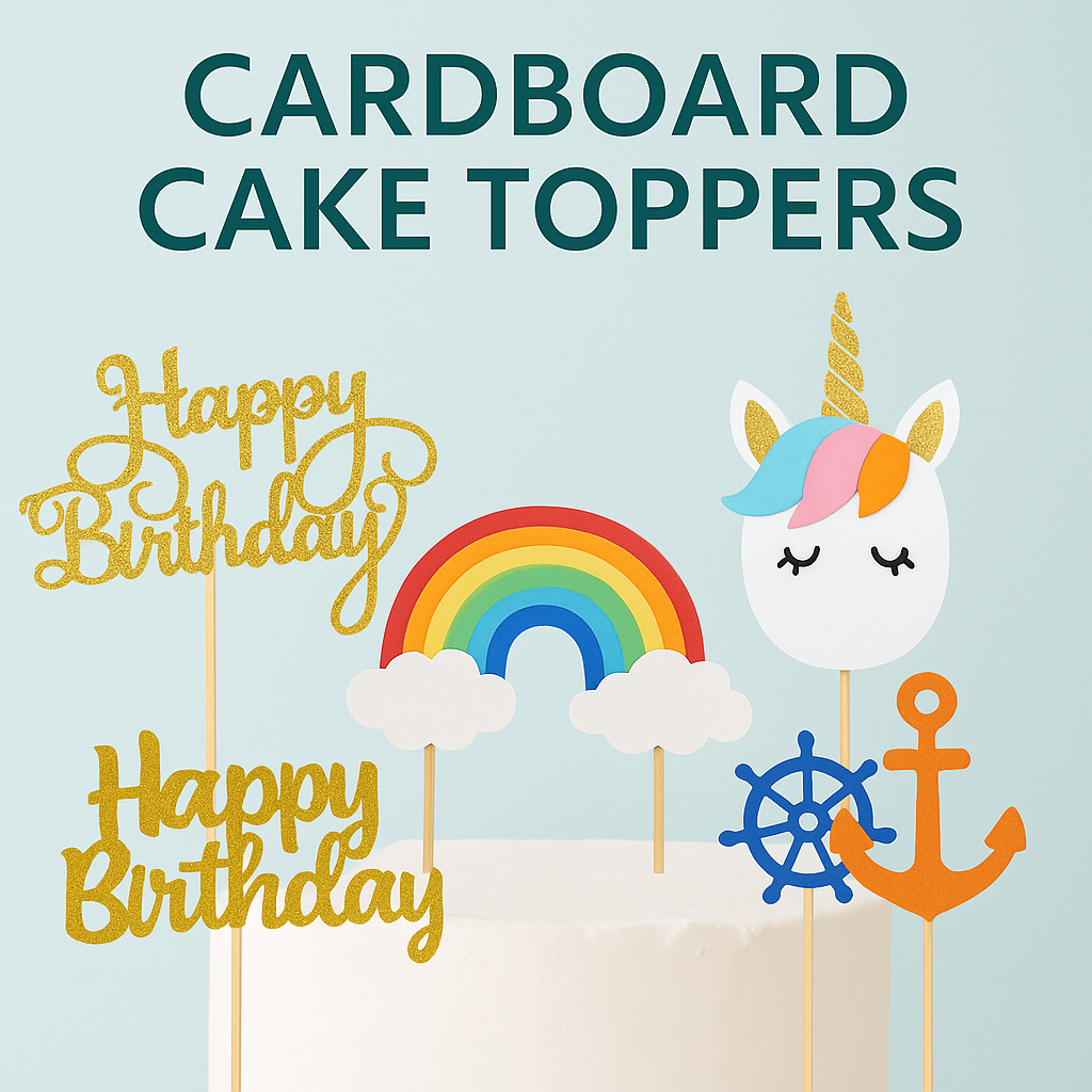Cardboard Cake Toppers