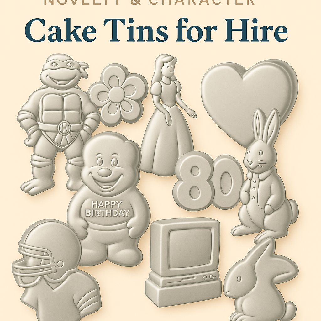 Novelty & Character Cake Tins for Hire