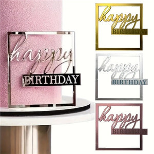 Happy Birthday Cake Toppers - Acrylic