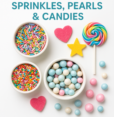 Edible Sprinkles, Pearls & Candies