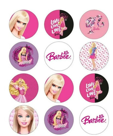 Barbie Cupcake Toppers x12 The Cake Mixer