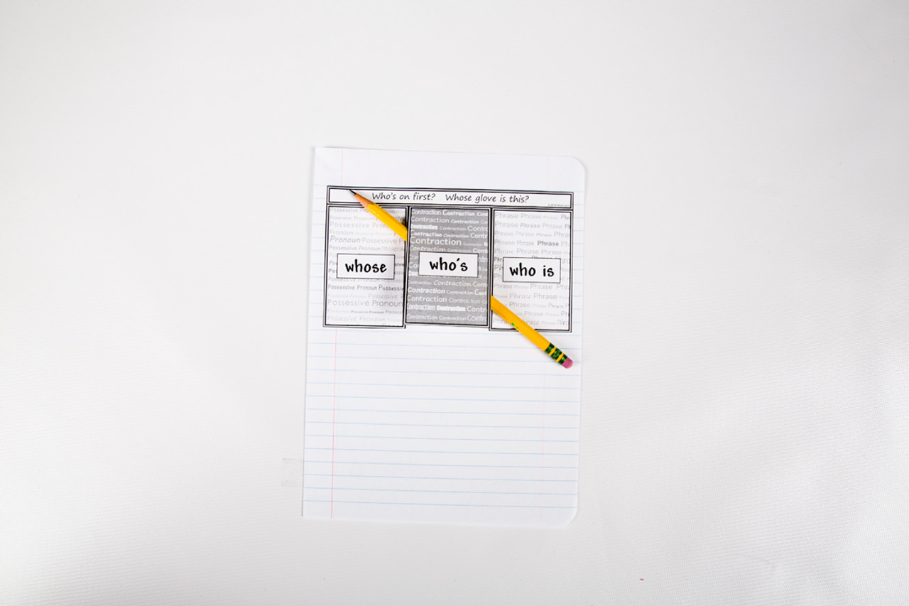 D-NC-L109-0014-EN-B-Homophones: whose, who's, who is; notebook