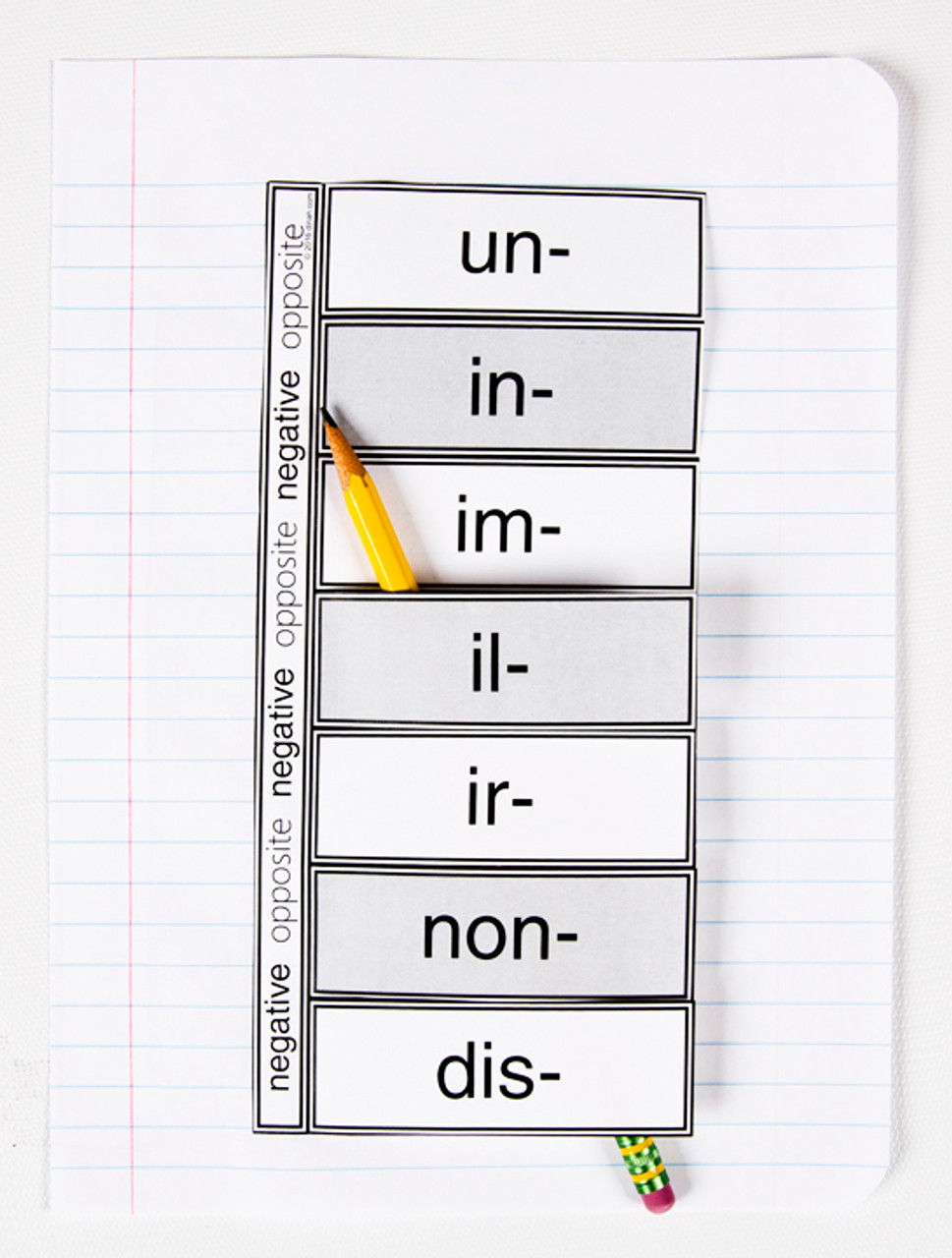 D-NC-L104-0007-EN-B-Negative prefixes un-, in-, im-, il-, dis-, non-, ir- notebook