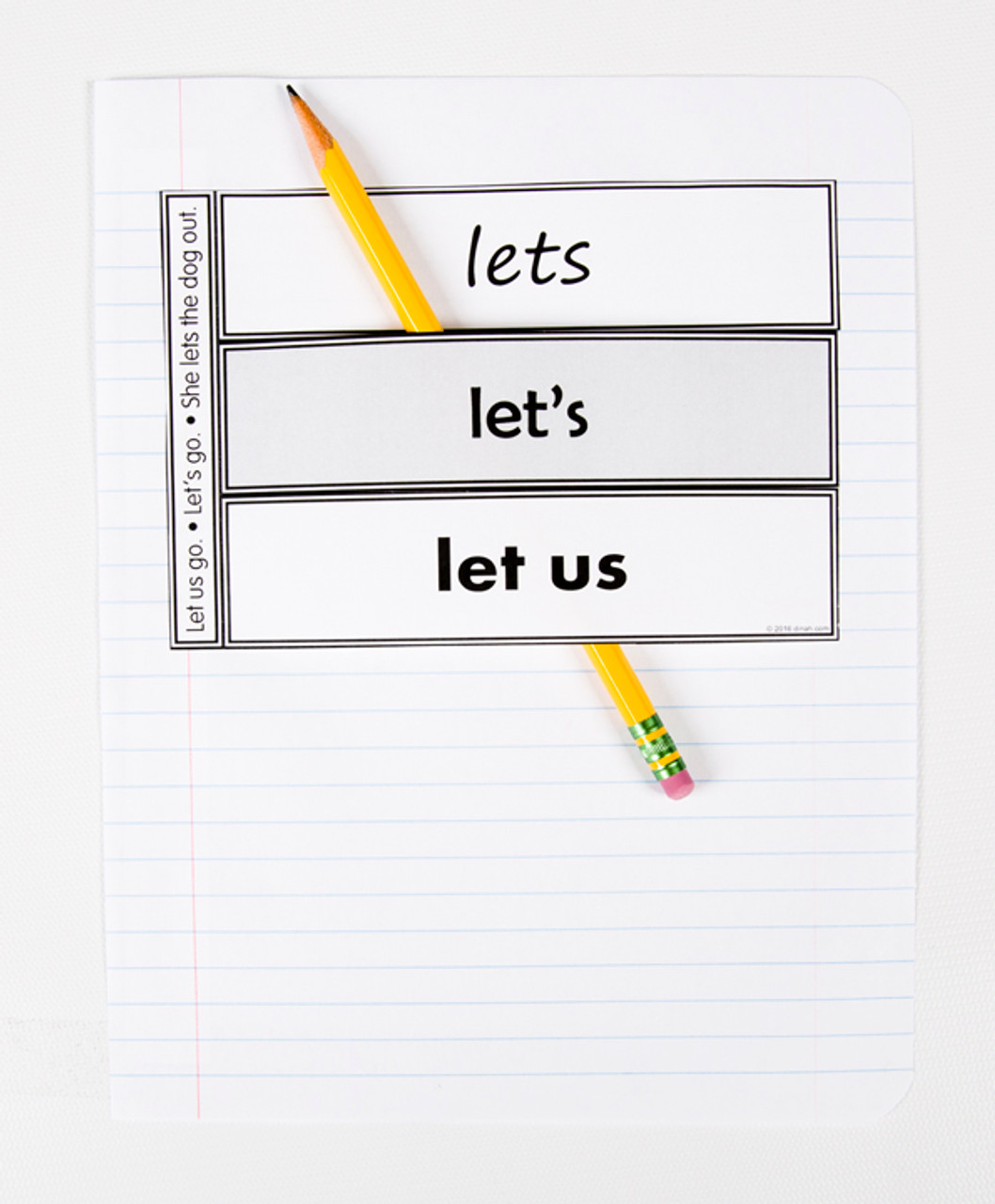 D-NC-L109-0006-EN-B- Confusing words: lets, let's, let us notebook