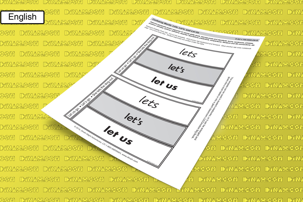 D-NC-L109-0006-EN-B-Confusing words: lets, let's, let us