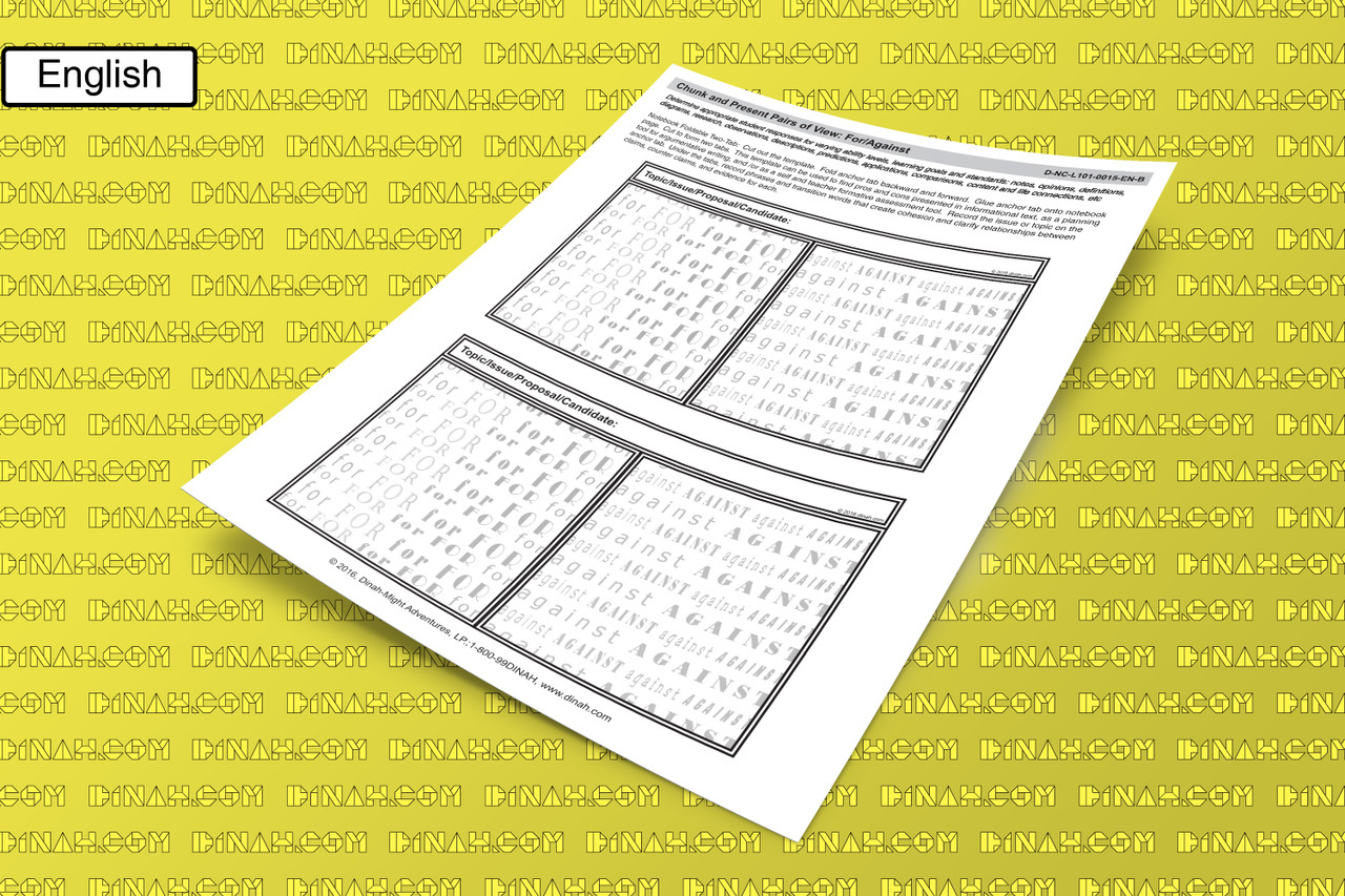 D-nc-l101-0015-en-b chunk and present pairs of view for against