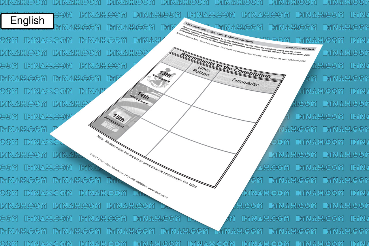 D-NC-H102-0062-EN-B-The Constitution: 13th, 14th, and 15th Amendments