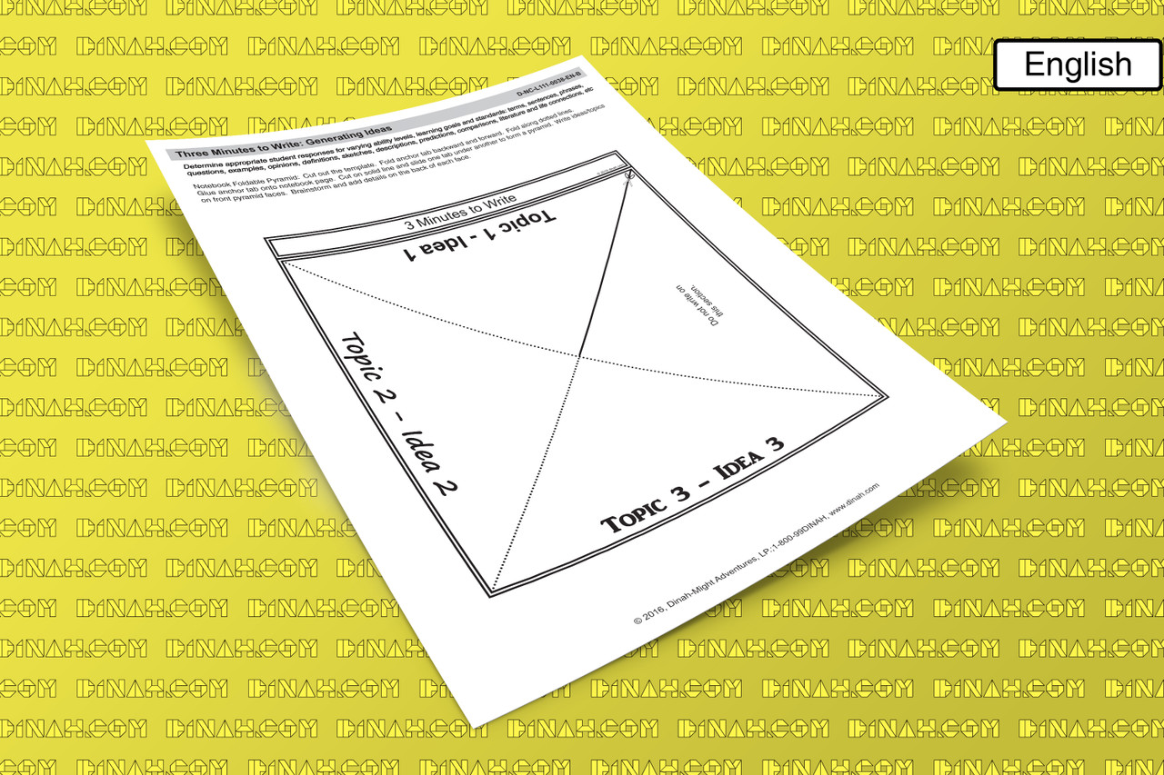 D-nc-l111-0038-en-b three minutes to write generating ideas