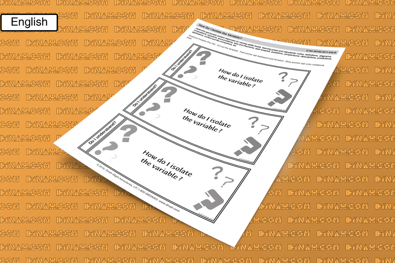 D-nc-m106-0011-en-b how do i isolate the variable