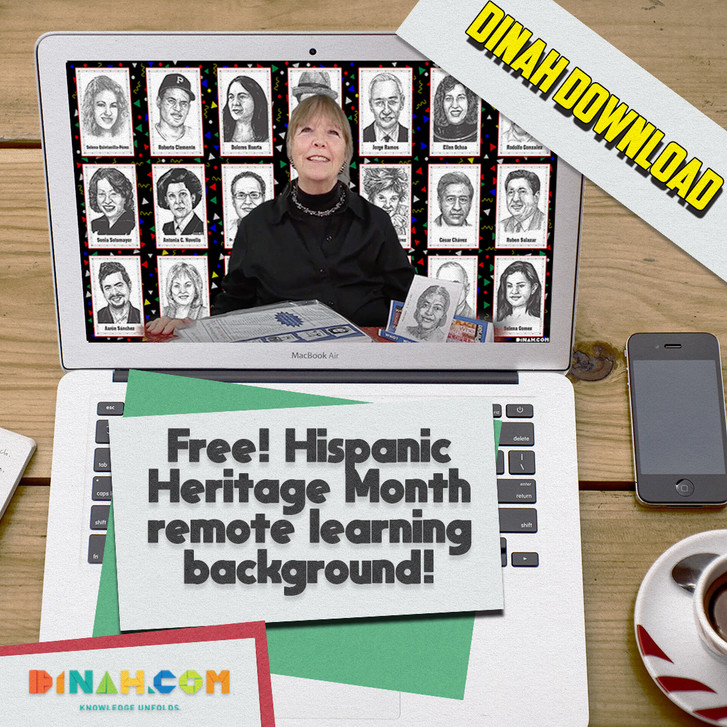 Hispanic Heritage Month ZOOM background for Remote Learning/Teaching!