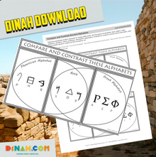 Compare and Contrast Ancient Alphabets Venn diagram 3 tab!