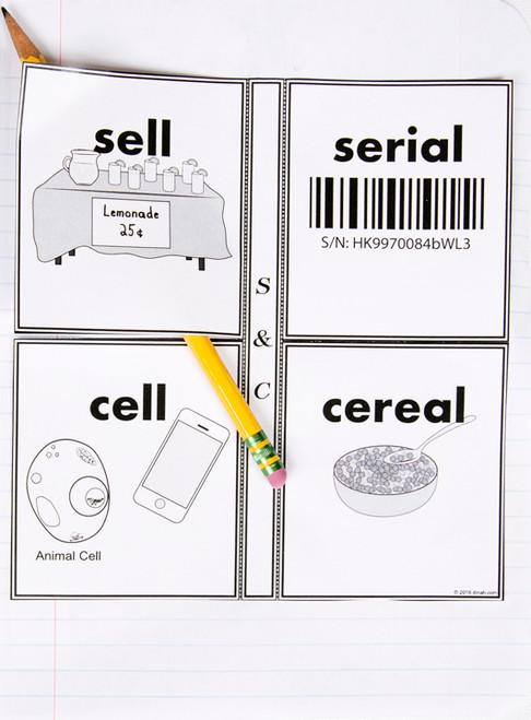 D-NC-L110-0046-EN-B-Homophones: sell, cell and serial, cereal notebook
